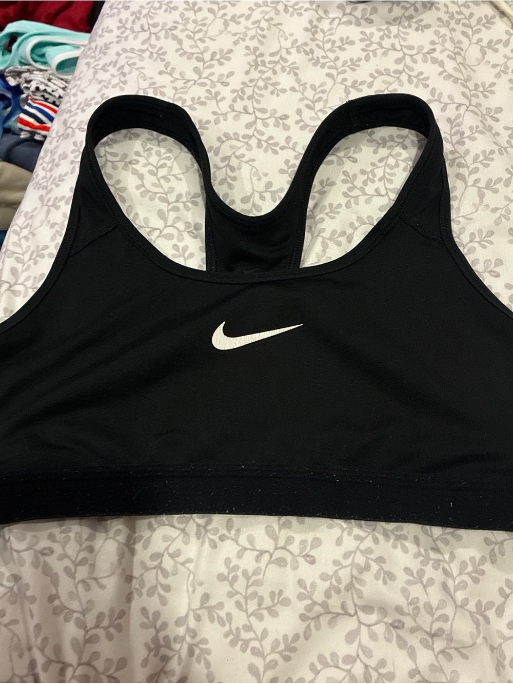 Nike Black Racerback Swoosh Sports Bra
